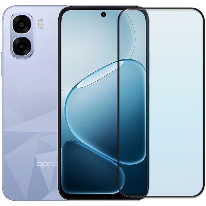 Folie din sticla securizata pentru Oppo A6k, HAMSTERBOX Glass Shield, Protectie completa ecran, Full face, Aplicare rapida, Case Friendly, Transparenta