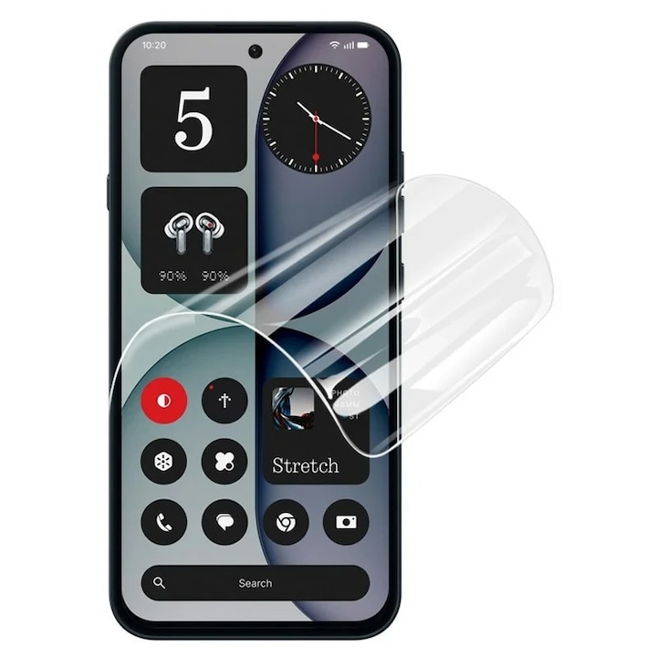 Folie Silicon Ecran pentru Nothing Phone (4a) Pro, Silicon Hydrogel Regenerabil, Flexible Hydro-Crystal, Protectie Completa, Full Glue, Instalare usoara, Set complet pentru Instalare