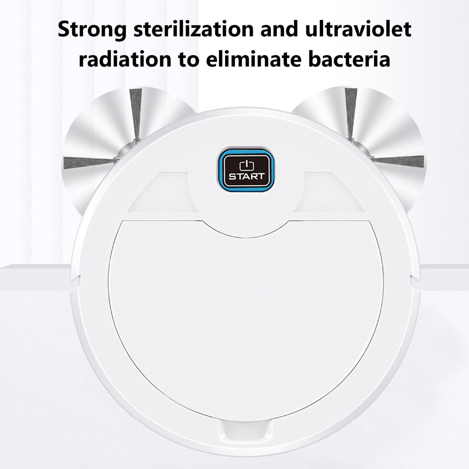 Aspirator robot si mop 3 in 1, alb, 2000mAh, 80min, 2 perii rotative