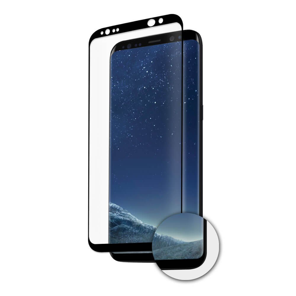 Folie de sticla FULL COVER pentru Samsung Galaxy S8 Plus, GloMax 3D Negru