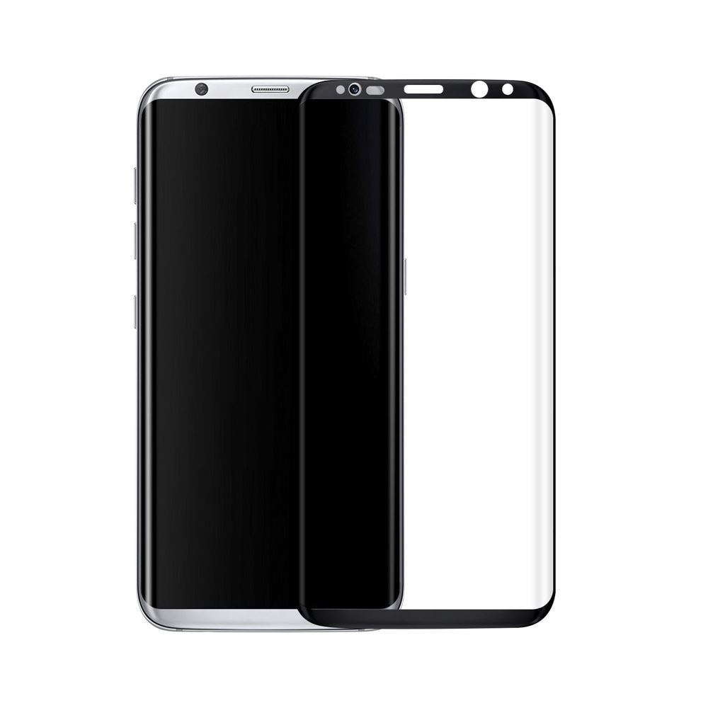 Folie de sticla FULL COVER pentru Samsung Galaxy S8 Plus, GloMax 3D Negru