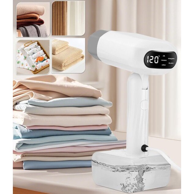 Fier de calcat cu abur, 1800W, 330ml, compact, alb, 20x10x10cm