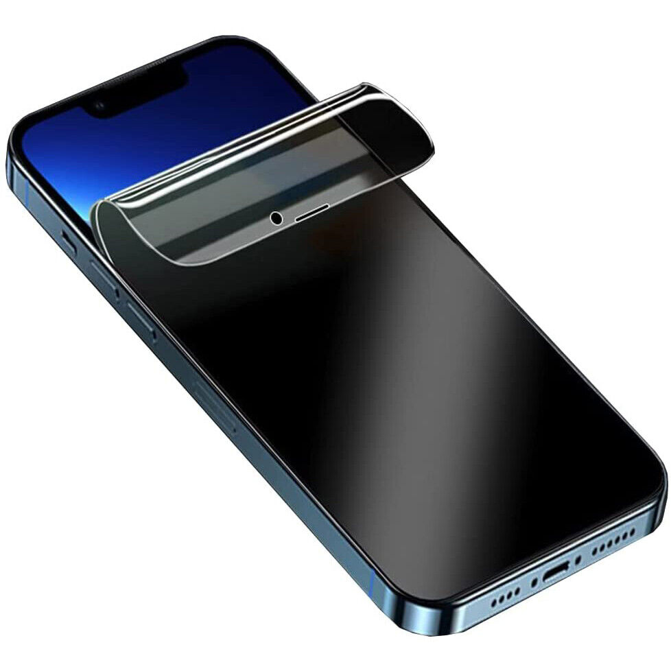 Folie Display Privacy pentru Samsung A53, protectie Infinity Enterprise - SIlver cu lipire Completa pentru ecran telefon Fata din Hydrogel AntiShock, Flexibil, Silicon, Set complet pentru Instalare usoara