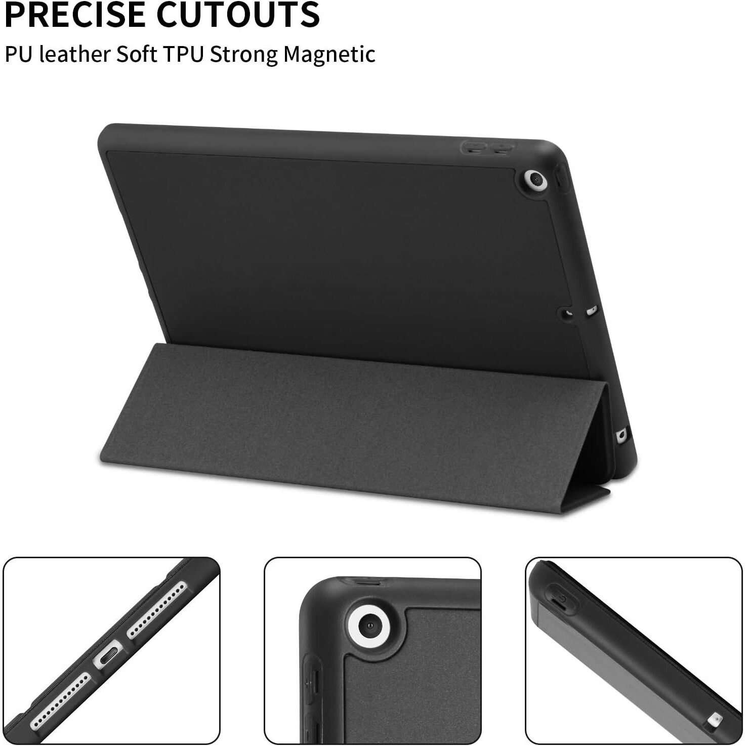 Husa premium pentru tableta Samsung Galaxy Tab S10 Ultra, S9 Ultra, S8 Ultra, 14.6 inch, Sigloo, interior de piele sintetica, cu suport Smart Pen, spatele din policarbonat, rezistent la socuri, Black