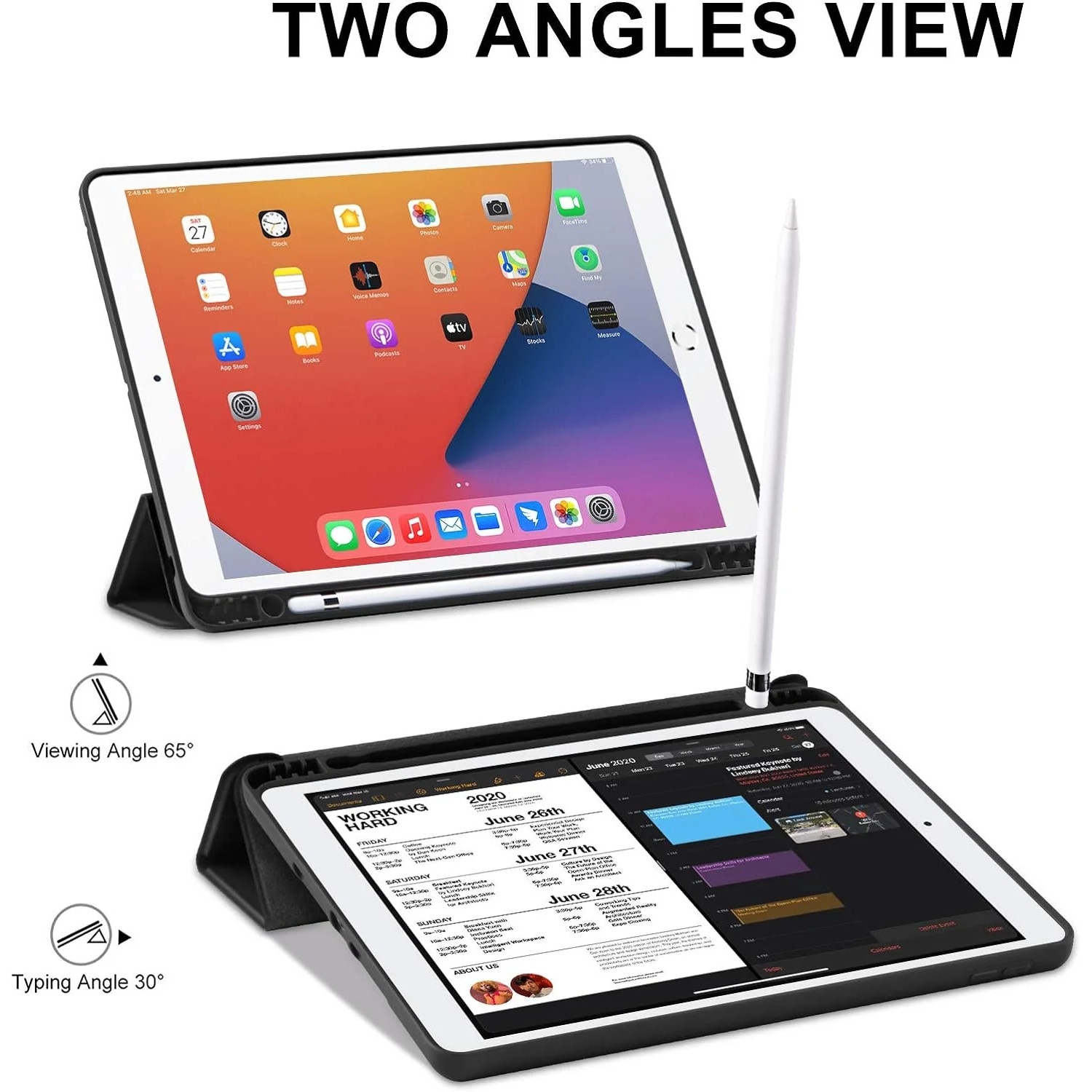 Husa premium pentru tableta Samsung Galaxy Tab S10 Ultra, S9 Ultra, S8 Ultra, 14.6 inch, Sigloo, interior de piele sintetica, cu suport Smart Pen, spatele din policarbonat, rezistent la socuri, Black