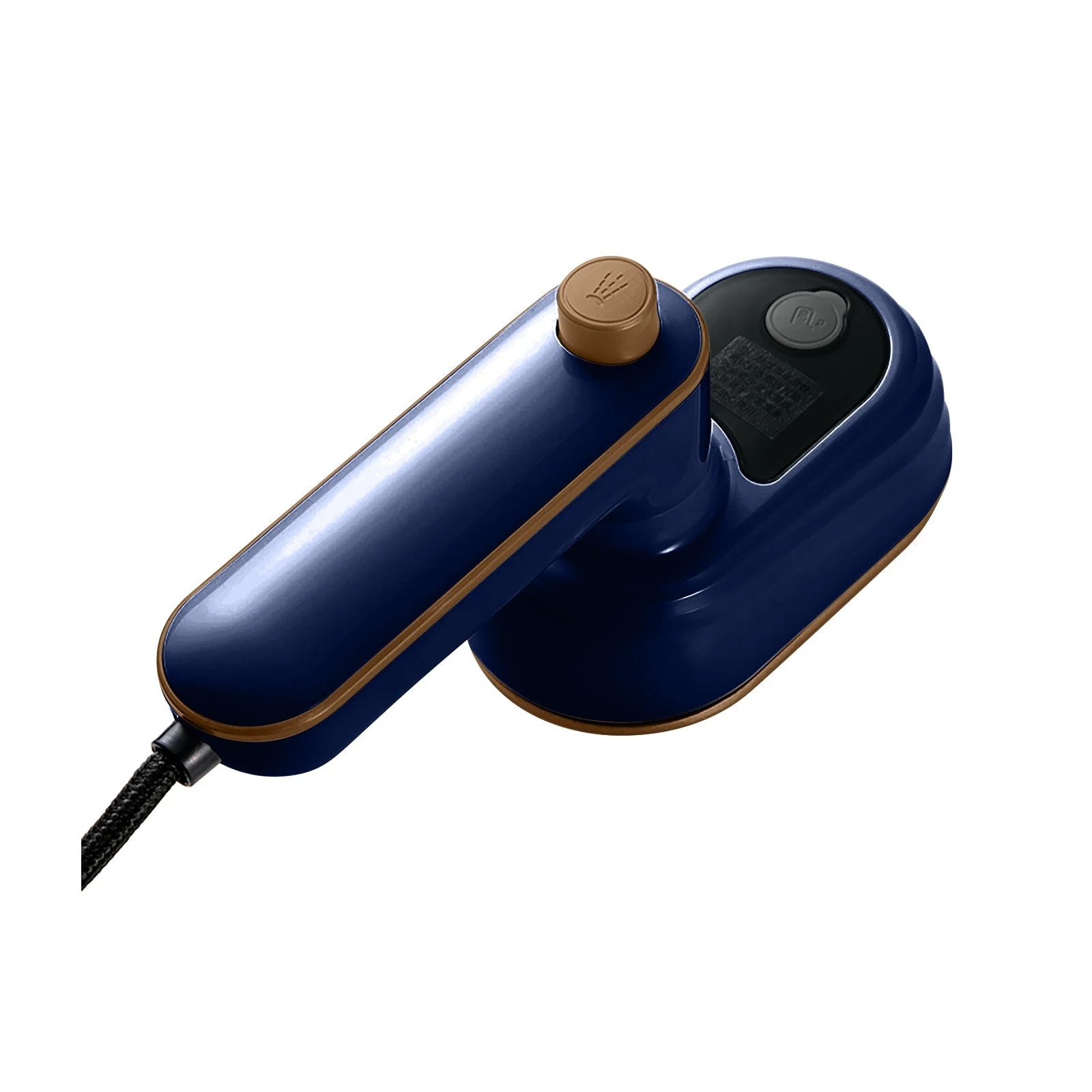 Fier de calcat portabil mini, 2 in 1, albastru inchis, 11.5x8.4x6.2cm