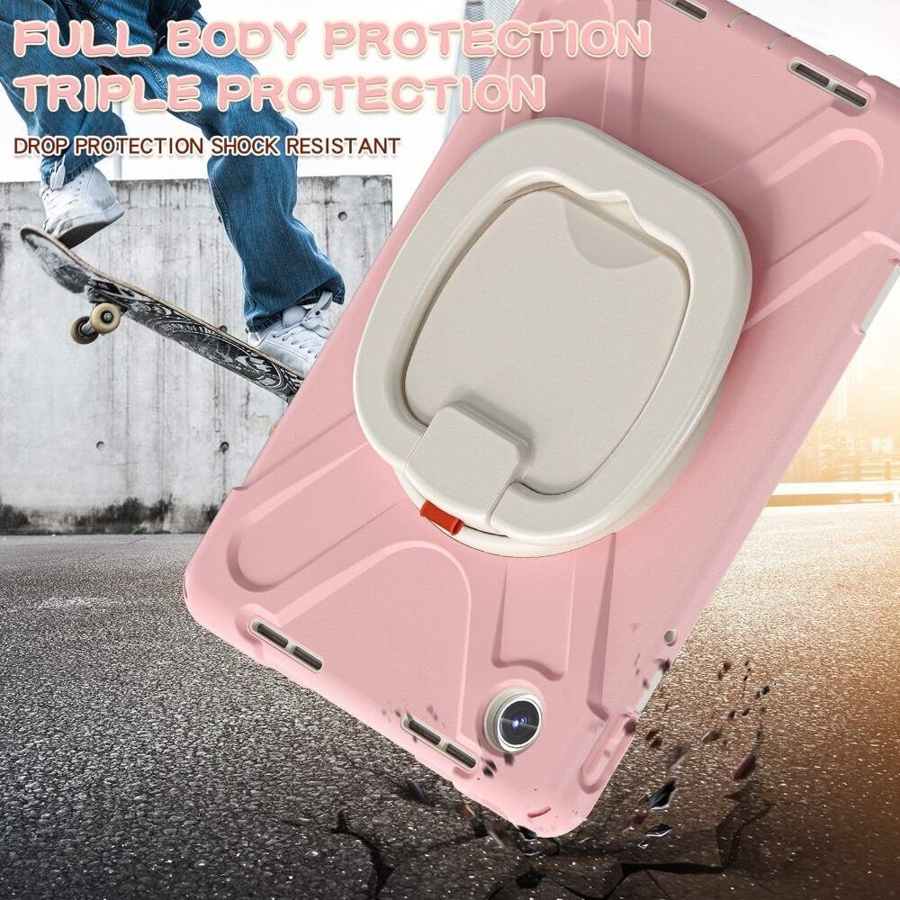 Husa compatibila cu Tableta Samsung A7 (T500/T505), Stand Pliabil, Protectie 360°, Anti-Zgarieturi, Roz