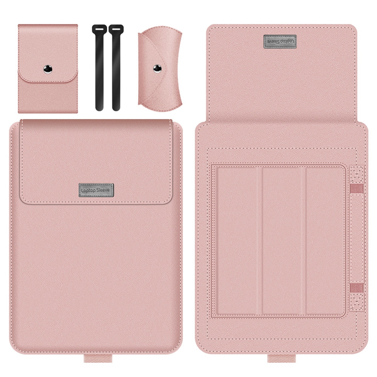 Geanta laptop Zeaicos, set, 14 inch, roz aurie, compatibilitate universala, pentru MacBook 13.3/15.4/15.6/16.1 inch