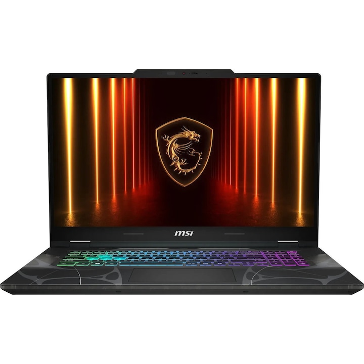 Laptop MSI Cyborg 17, 17.3" Full HD, Intel® Core™ 7 240H pana la 5.2 GHz, 16 GB RAM DDR5 5600, 512 GB SSD, NVIDIA® GeForce® RTX 5060 8 GB, Free Dos, Translucent Black 512 GB