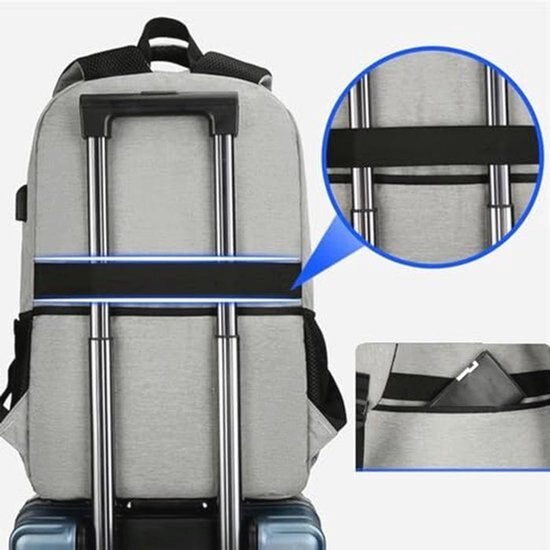 Rucsac laptop multifunctional cu izolatie gri 49x33x22cm