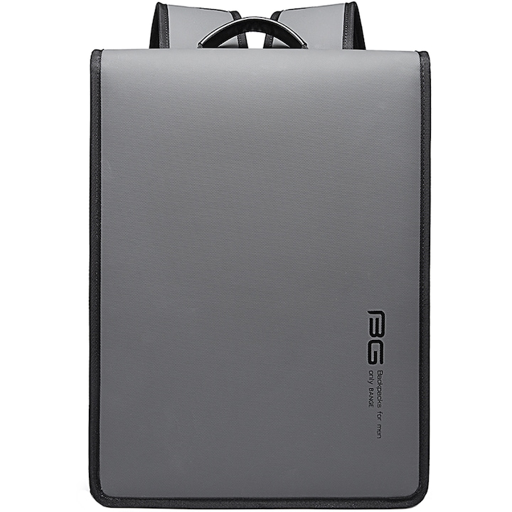Rucsac laptop 14 inch, rezistent la apa, model minimalist, BANGE, BG7252GY, Gri