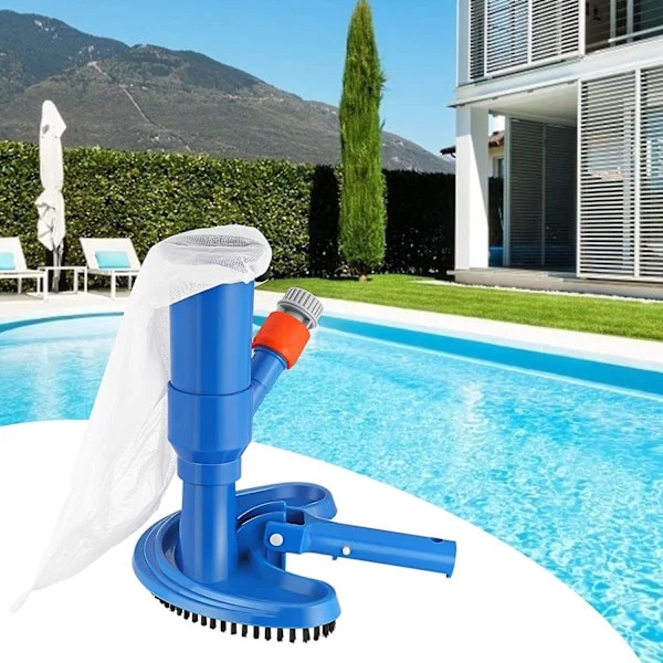 Aspirator canistra pentru piscina, perii, filtru, ABS, albastru, dimensiuni variabile
