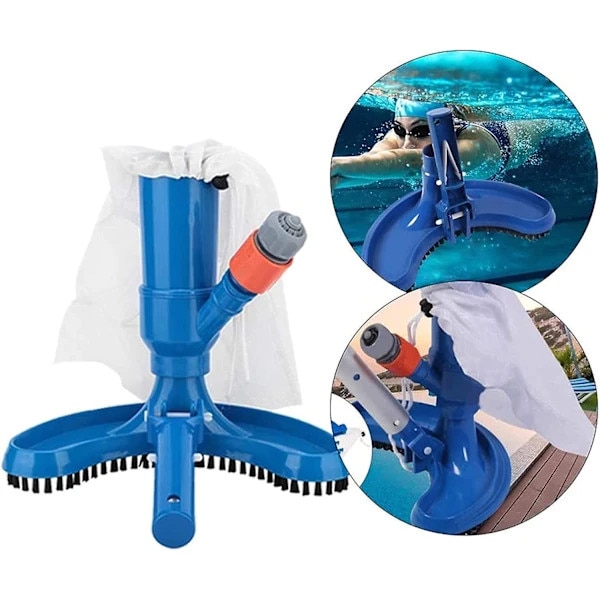 Aspirator canistra pentru piscina, perii, filtru, ABS, albastru, dimensiuni variabile