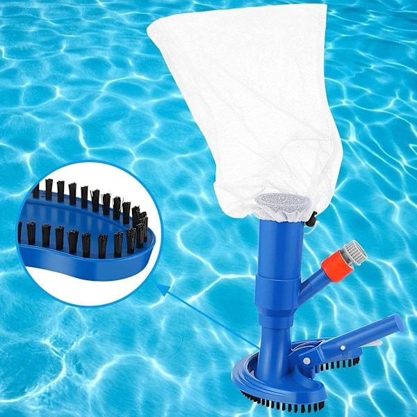 Aspirator canistra pentru piscina, perii, filtru, ABS, albastru, dimensiuni variabile