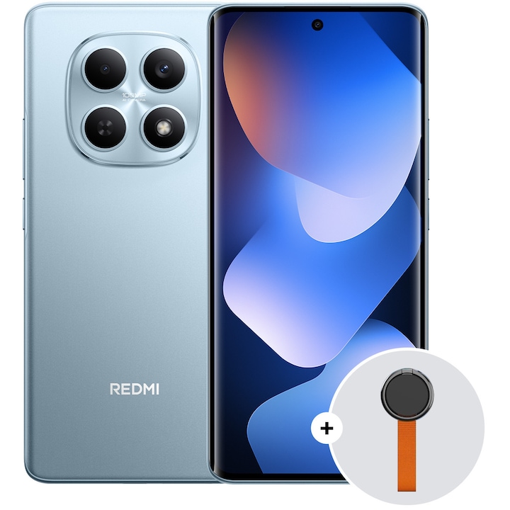 Telefon Mobil Xiaomi REDMI Note 15, 6GB RAM, 128GB, Blue + Woven Strap Ring Stand