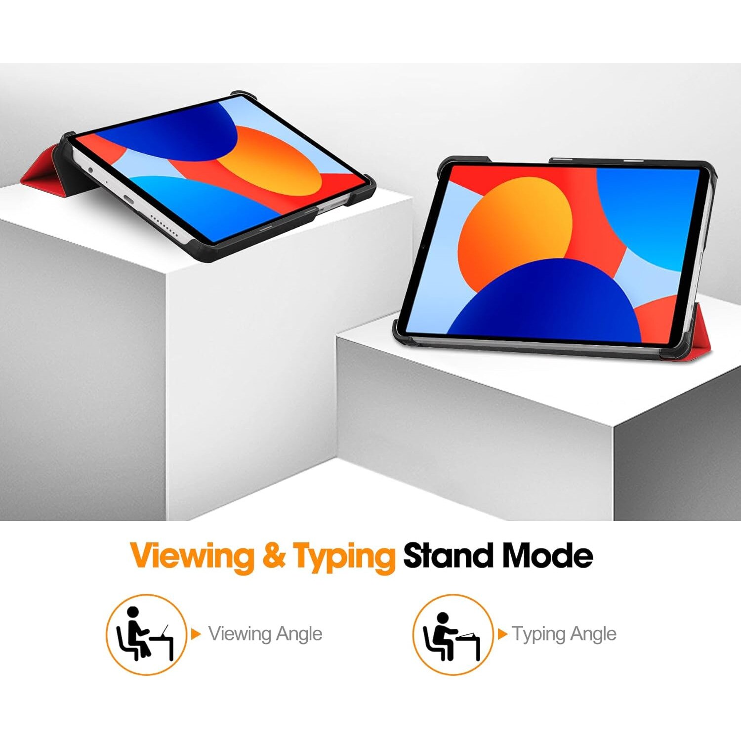 Husa tableta, Sigloo pentru Xiaomi Redmi Pad SE 8.7" (2024), Slim, Antisoc, Rosu