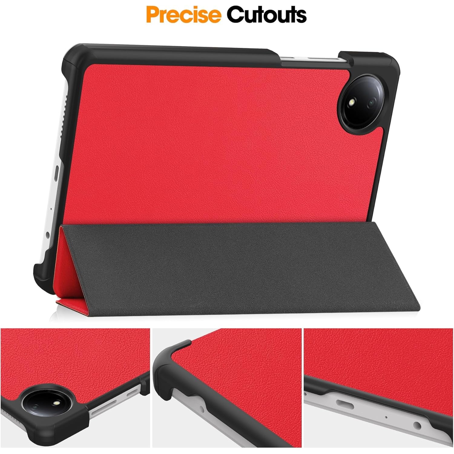 Husa tableta, Sigloo pentru Xiaomi Redmi Pad SE 8.7" (2024), Slim, Antisoc, Rosu