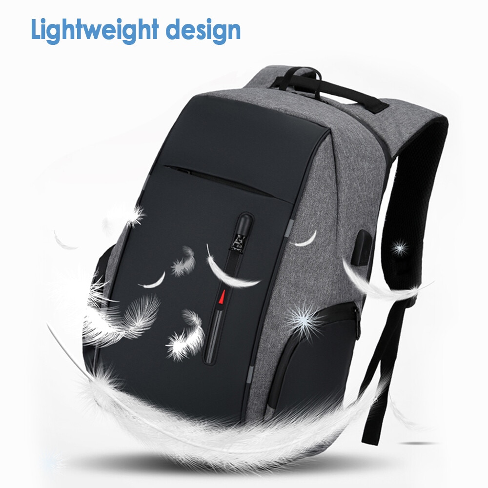 Rucsac laptop anti-furt, impermeabil, cu port USB, capacitate mare, negru, 45x32x16cm