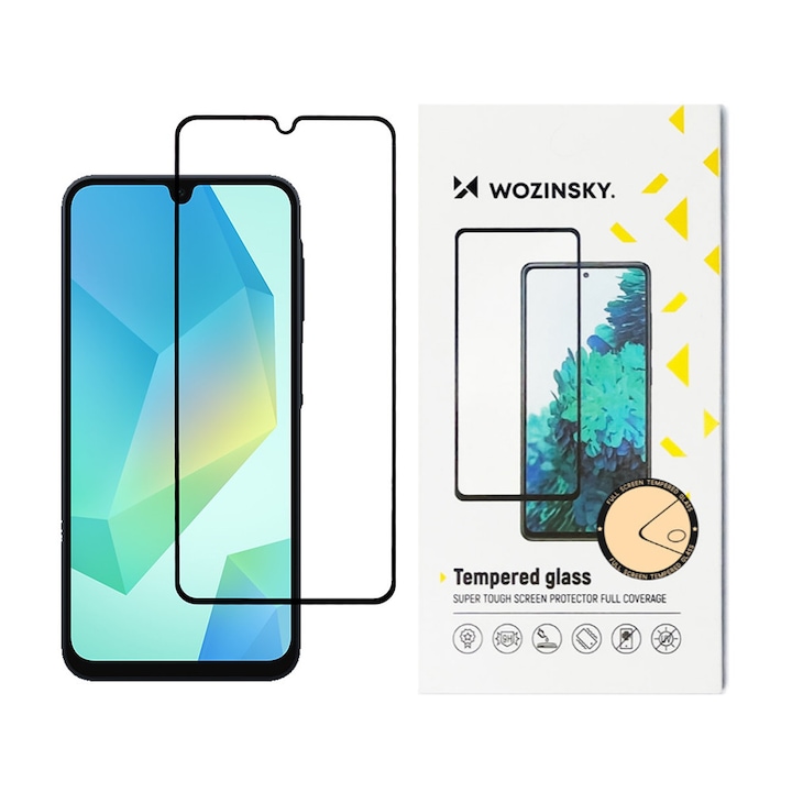 Protector din sticlă Wozinsky pentru Samsung Galaxy A17 4G, Anti Șoc, Transparent/Negru