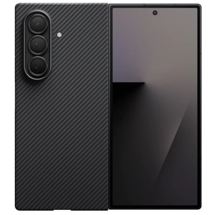 Husa de protectie Pitaka pentru Galaxy Z Fold7 MagEZ 7 Pro 600D Ultra-Slim, Negru/Gri