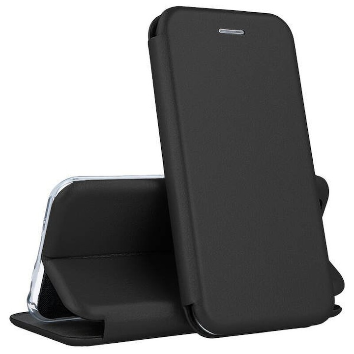 Husa Flip cover magnetic compatibila cu Honor 400 Lite, Negru
