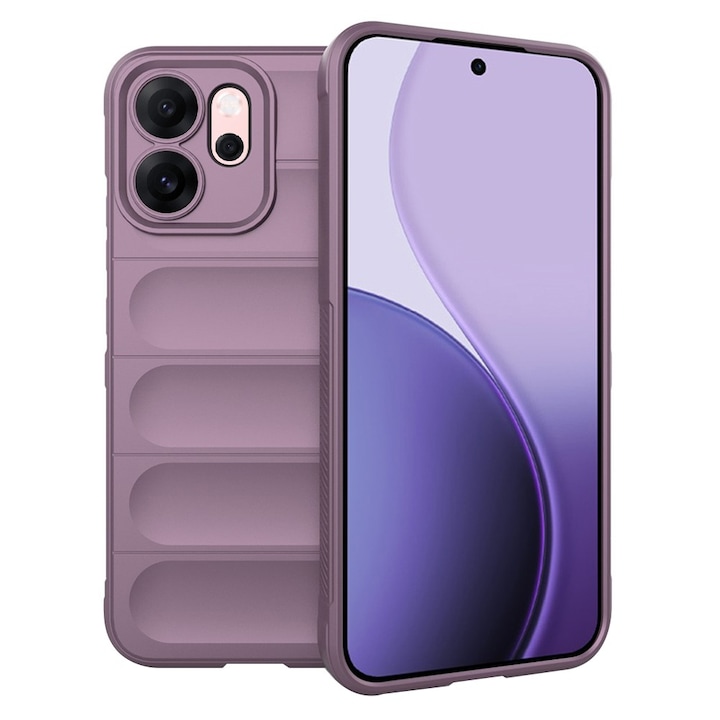 Husa pentru Oppo Reno 14 F / Reno 14 FS 5G DaDen® Magic Shield, Antisoc, Interior microfibra, TPU, Mov