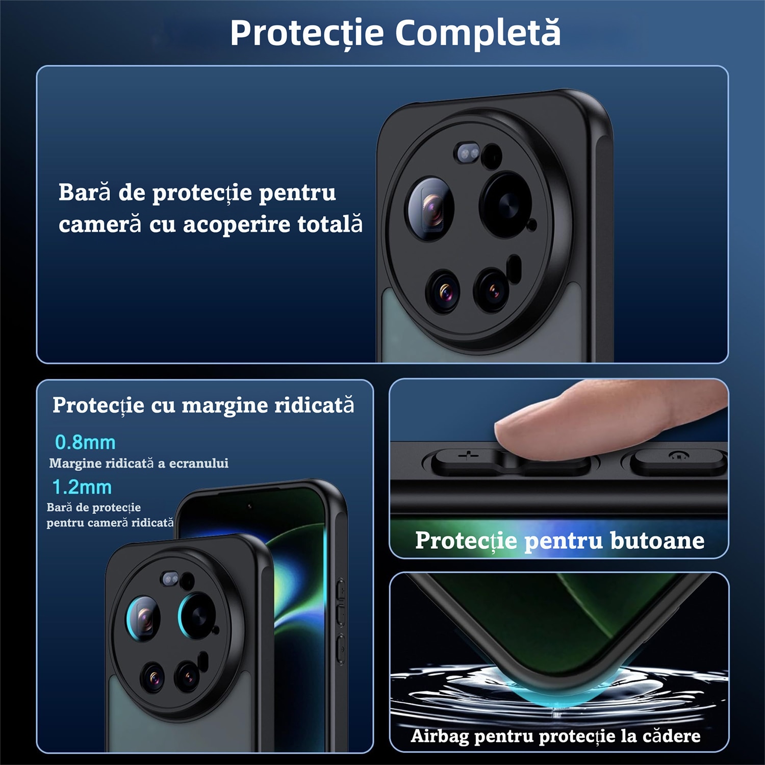 Husa de Protectie Compatibila cu Xiaomi 17 Ultra, MOGU, Carcasa MagSafe Incarcare Wireless, Ultra Subtire, Antisoc, Mata si Rezistenta la Socuri, Protectia Ecranului si a Camerelor, Neagra, TPU + PC