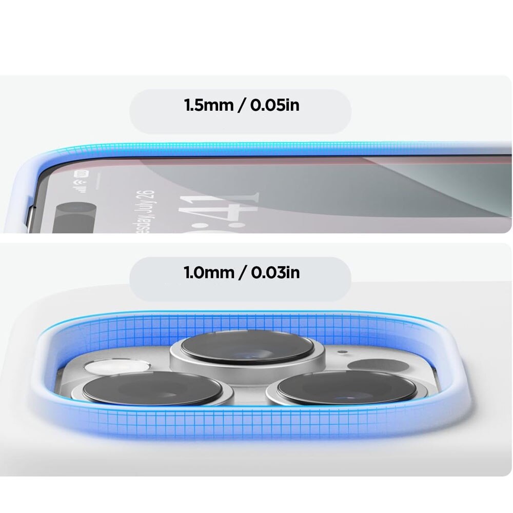 Husa de protectie compatibila cu iPhone 16 PRO MAX GUIXUAN, Silicon, Alb