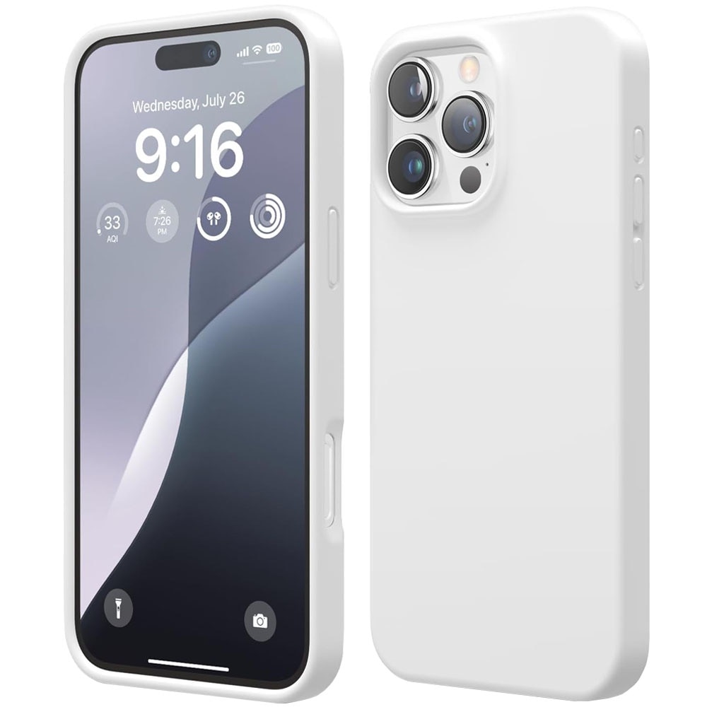 Husa de protectie compatibila cu iPhone 16 PRO MAX GUIXUAN, Silicon, Alb