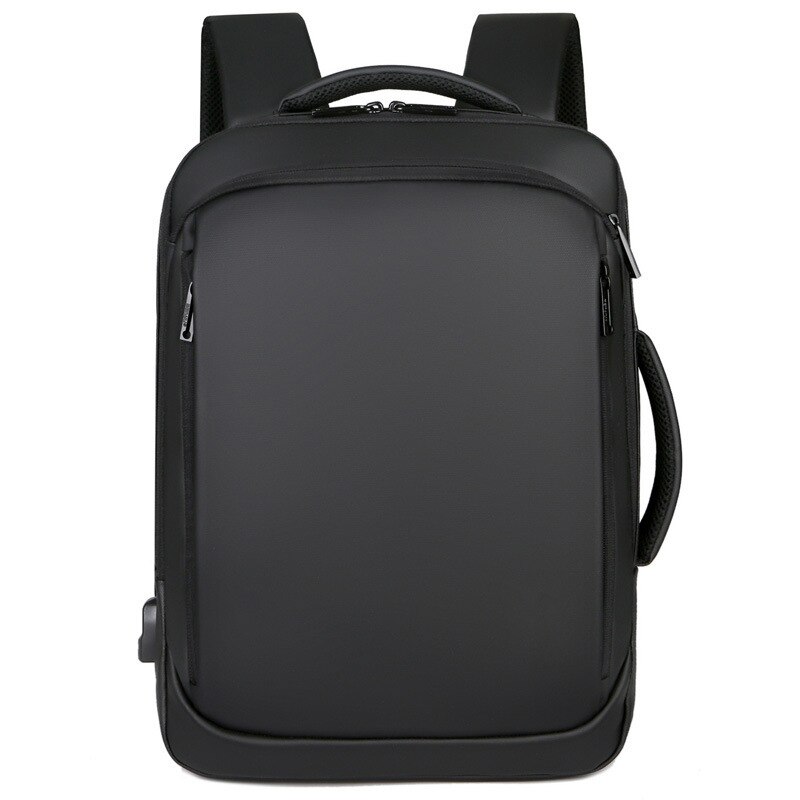 Rucsac de calatorie, compatibil cu laptop, curea ajustabila, poliester premium, negru, 42x30x12 cm