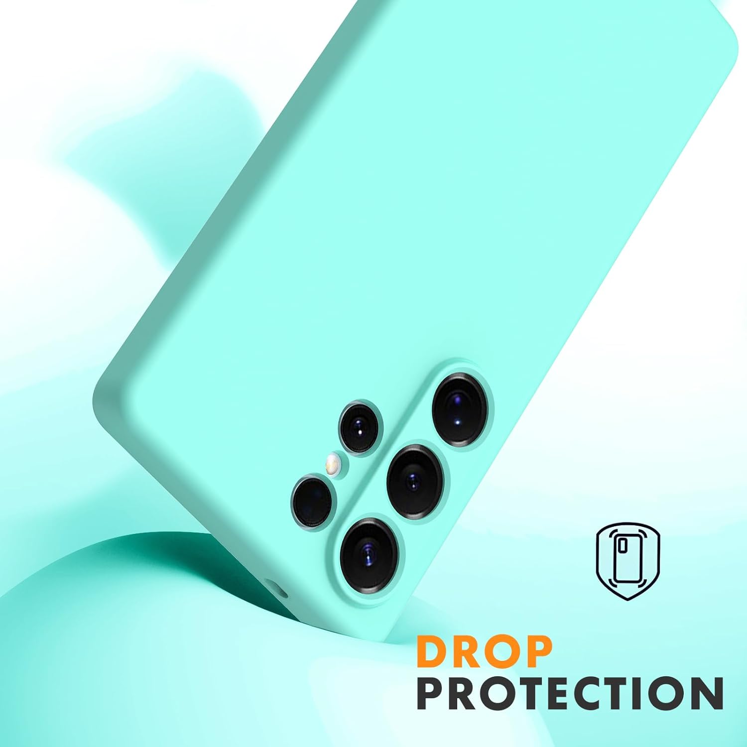 Husa Soft Touch, slim, ALC Mobile, anti soc, compatibila cu Samsung Galaxy S25 Ultra, Turqoise Tpu