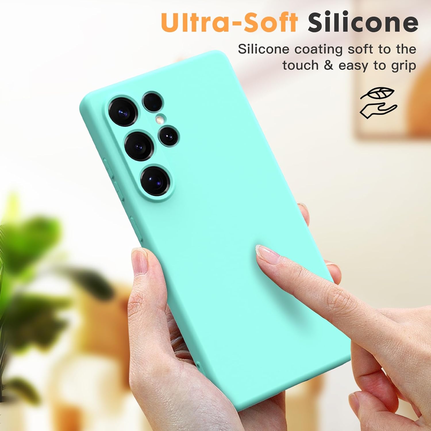 Husa Soft Touch, slim, ALC Mobile, anti soc, compatibila cu Samsung Galaxy S25 Ultra, Turqoise Tpu