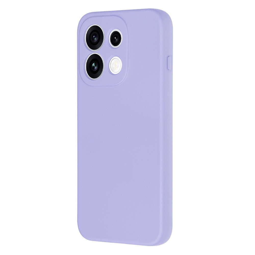 Husa pentru Oppo Reno 16 Pro 5G Liquid Silicone, subtire, captusita cu microfibra, anti amprenta, protectie camera foto, violet