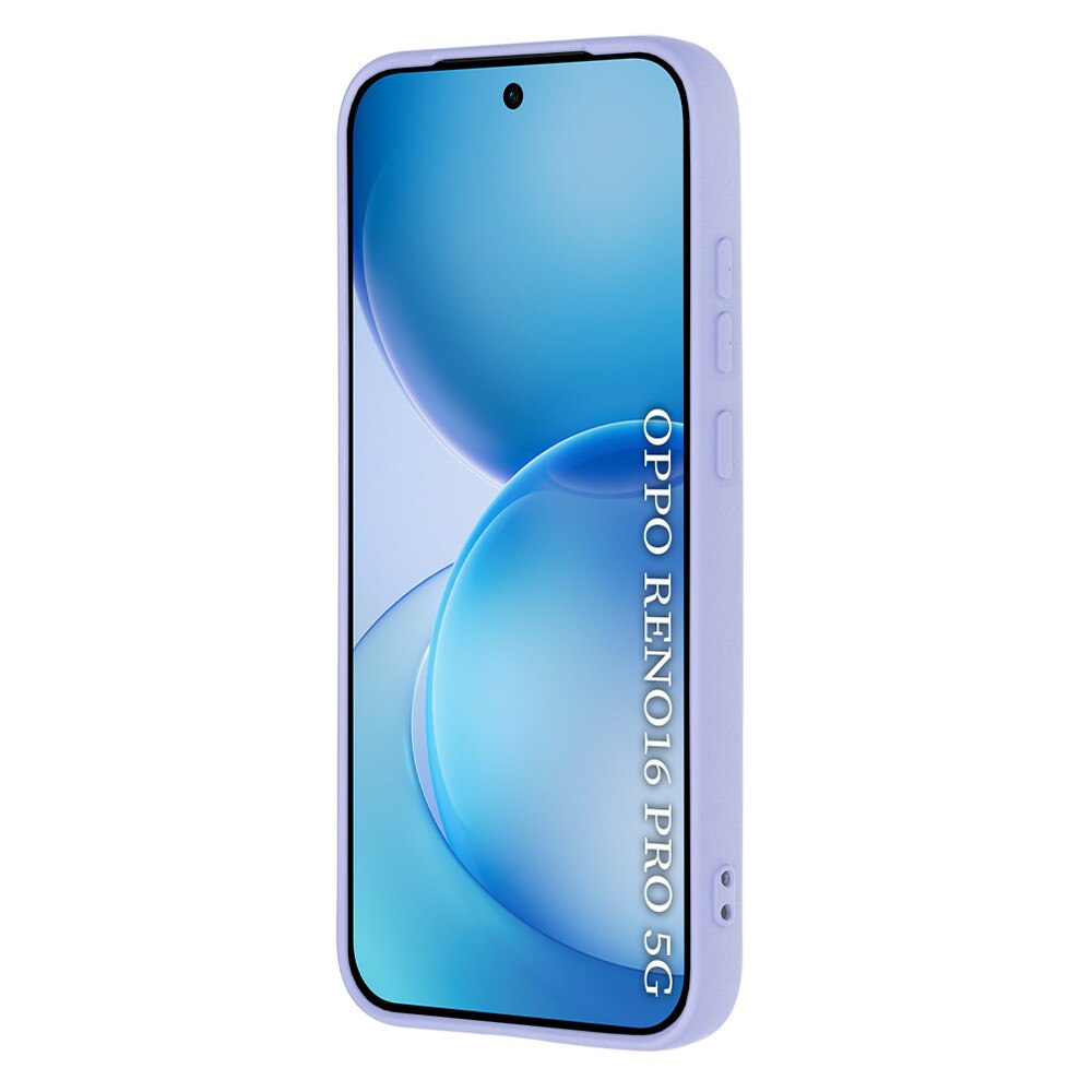 Husa pentru Oppo Reno 16 Pro 5G Liquid Silicone, subtire, captusita cu microfibra, anti amprenta, protectie camera foto, violet