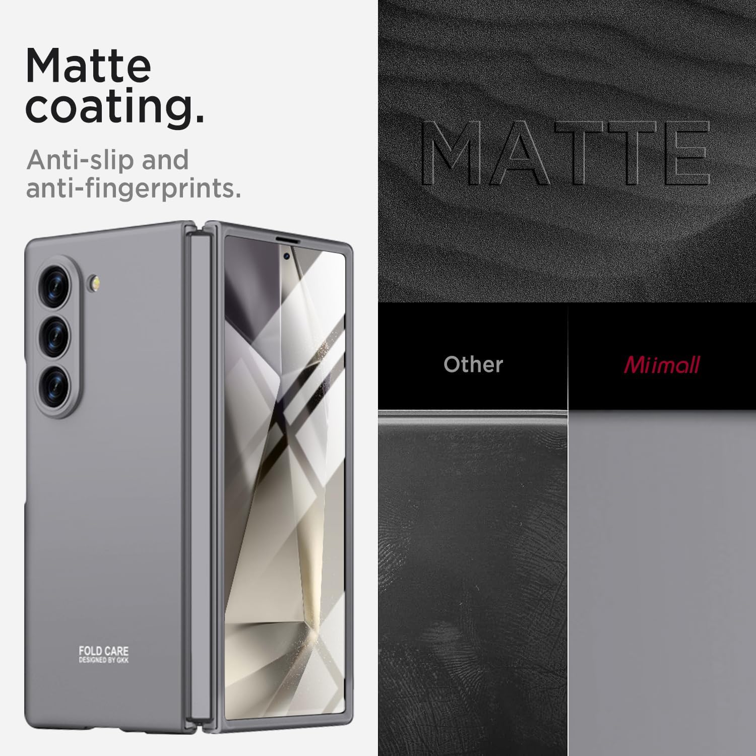 Husa pentru Samsung Galaxy Z Fold 7 5G - Protectie Integrala cu Protectie de Ecran Integrata  - gri