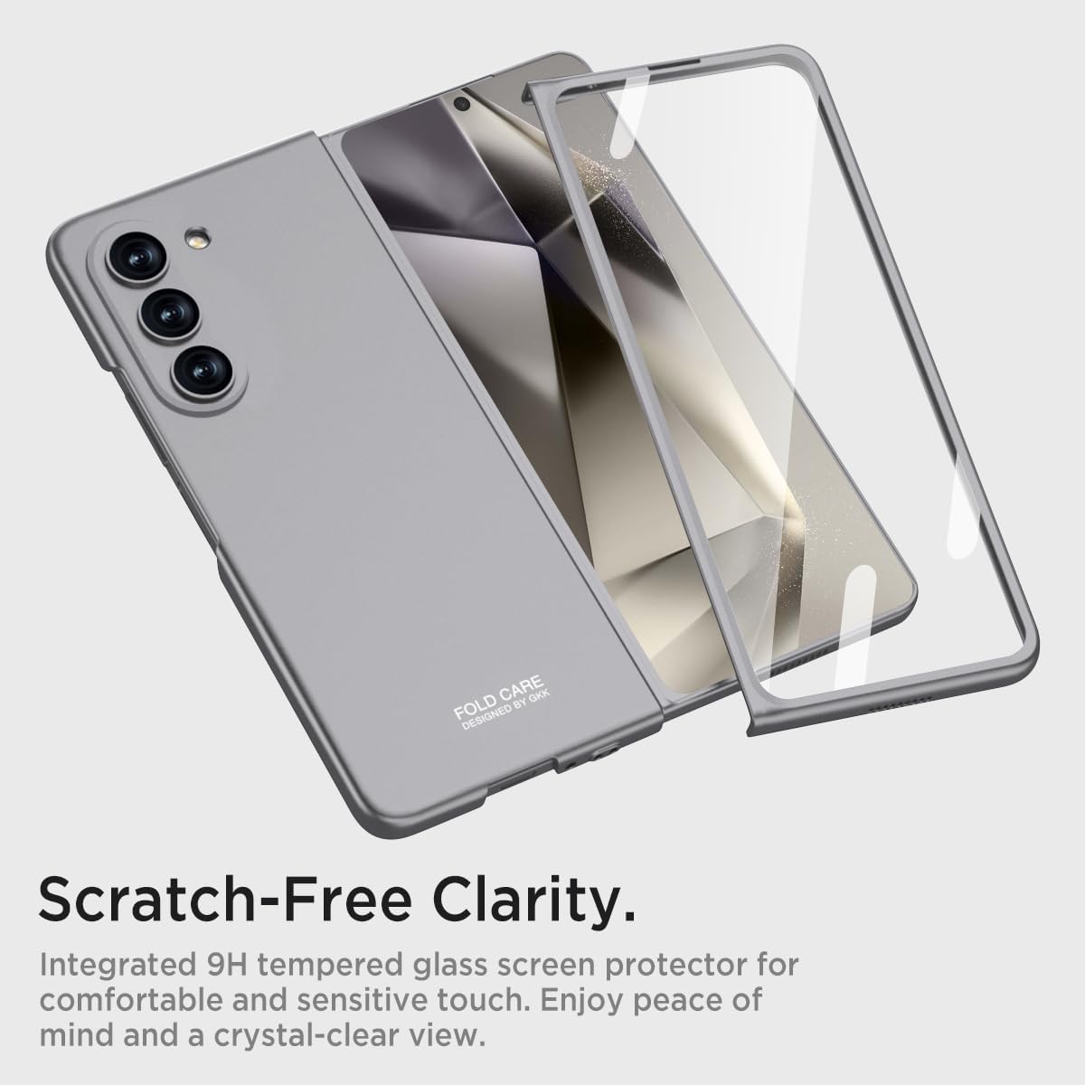 Husa pentru Samsung Galaxy Z Fold 7 5G - Protectie Integrala cu Protectie de Ecran Integrata  - gri