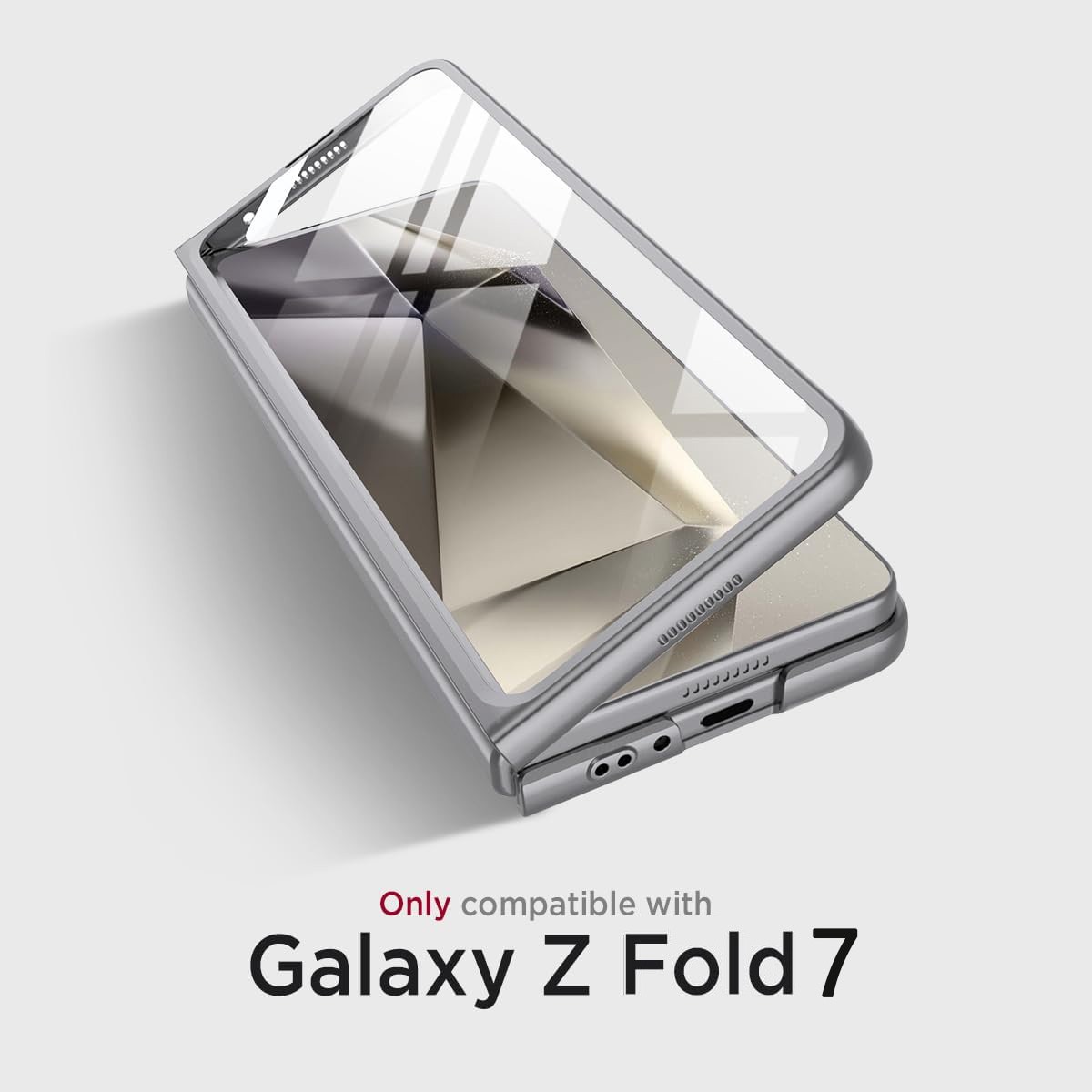 Husa pentru Samsung Galaxy Z Fold 7 5G - Protectie Integrala cu Protectie de Ecran Integrata  - gri