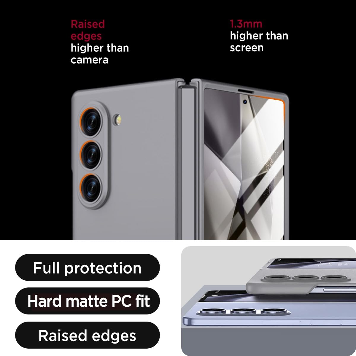 Husa pentru Samsung Galaxy Z Fold 7 5G - Protectie Integrala cu Protectie de Ecran Integrata  - gri