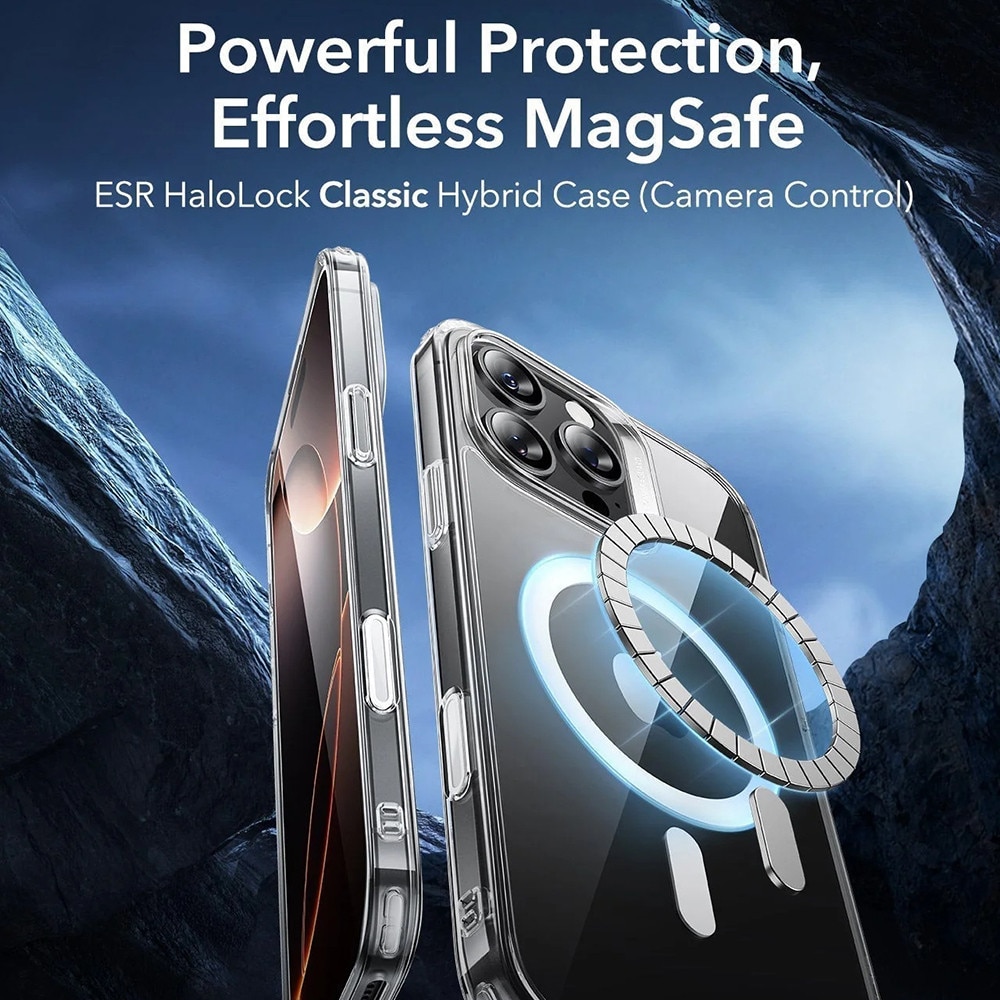 Husa premium pentru iPhone 16 Pro Max compatibila MagSafe ESR - Classic Hybrid HaloLock - Negru mat