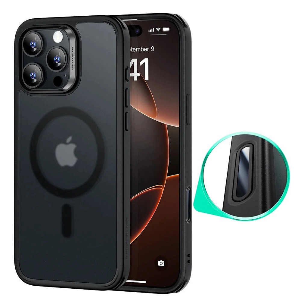 Husa premium pentru iPhone 16 Pro Max compatibila MagSafe ESR - Classic Hybrid HaloLock - Negru mat