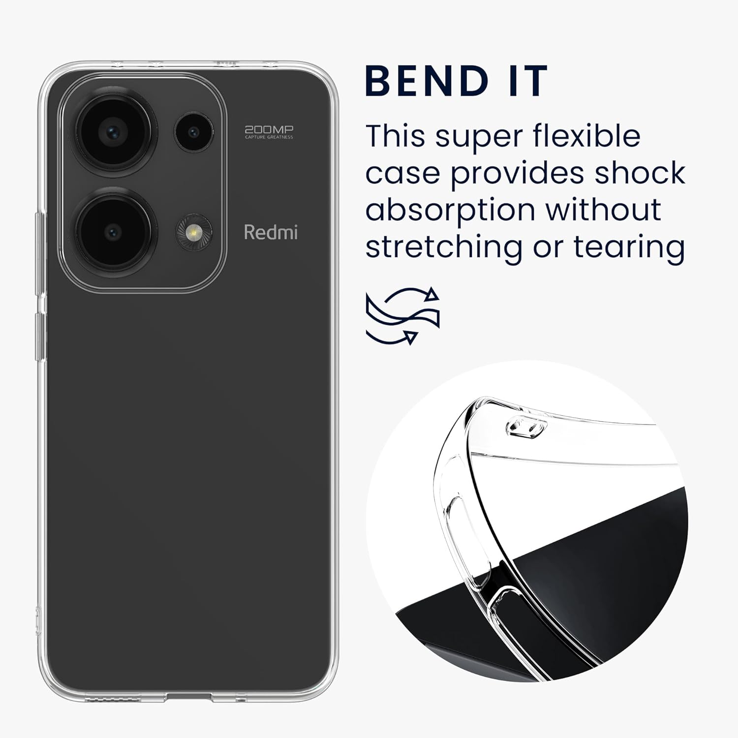 Husa protectie Mat-Tech compatibila cu Xiaomi Redmi Note 13 Pro 4G, Anti-soc, 2MM, Protectie Camera, Decupaje Precise, Rezistenta la impact, Margini ridicate pentru protectia ecranului, Transparenta