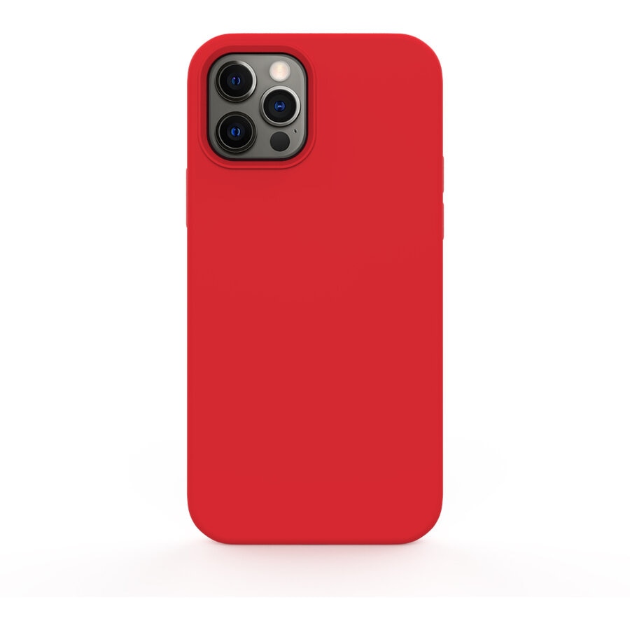Husa Lemontti Liquid Silicon compatibila cu iPhone 12 Pro Max, Red