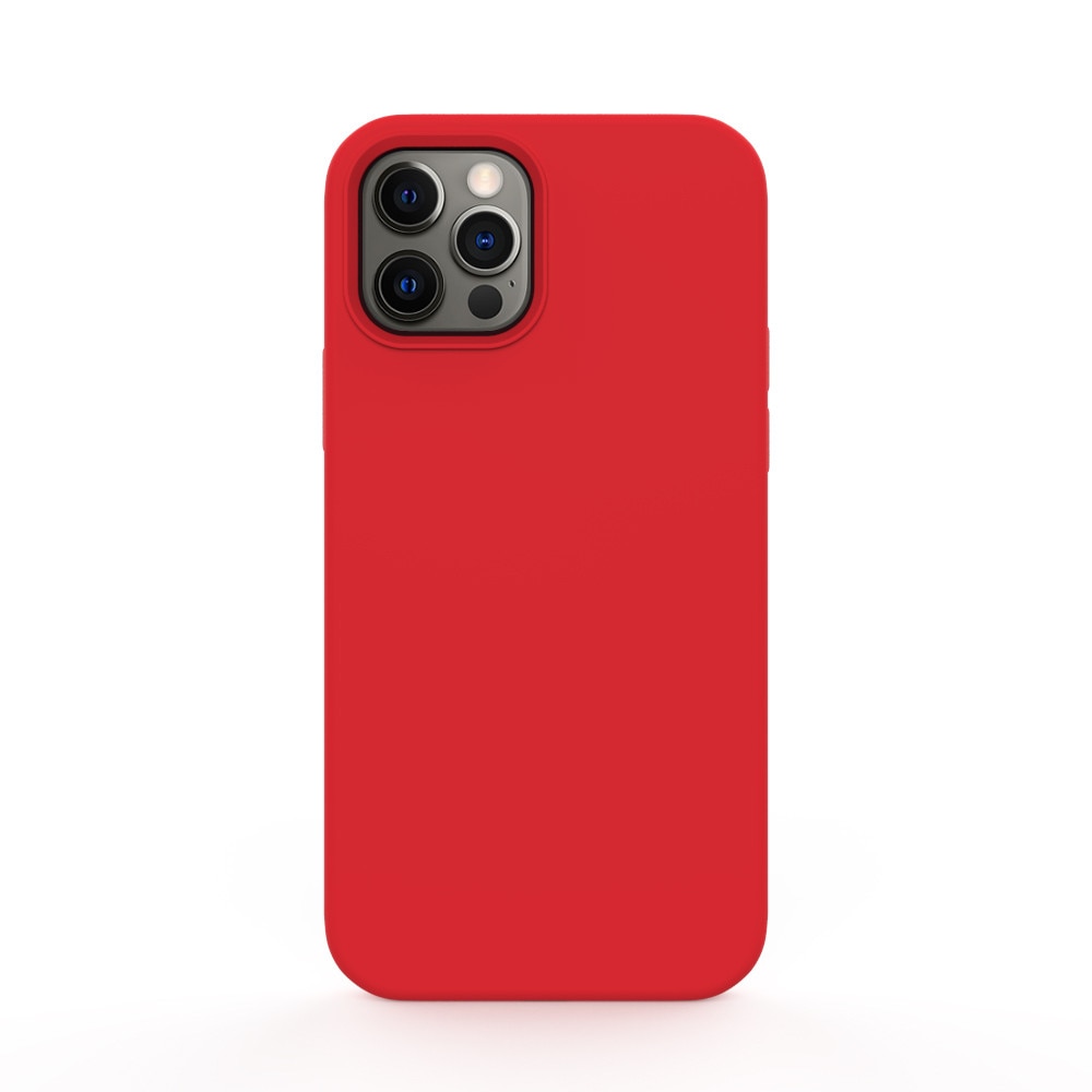 Husa Lemontti Liquid Silicon compatibila cu iPhone 12 Pro Max, Red