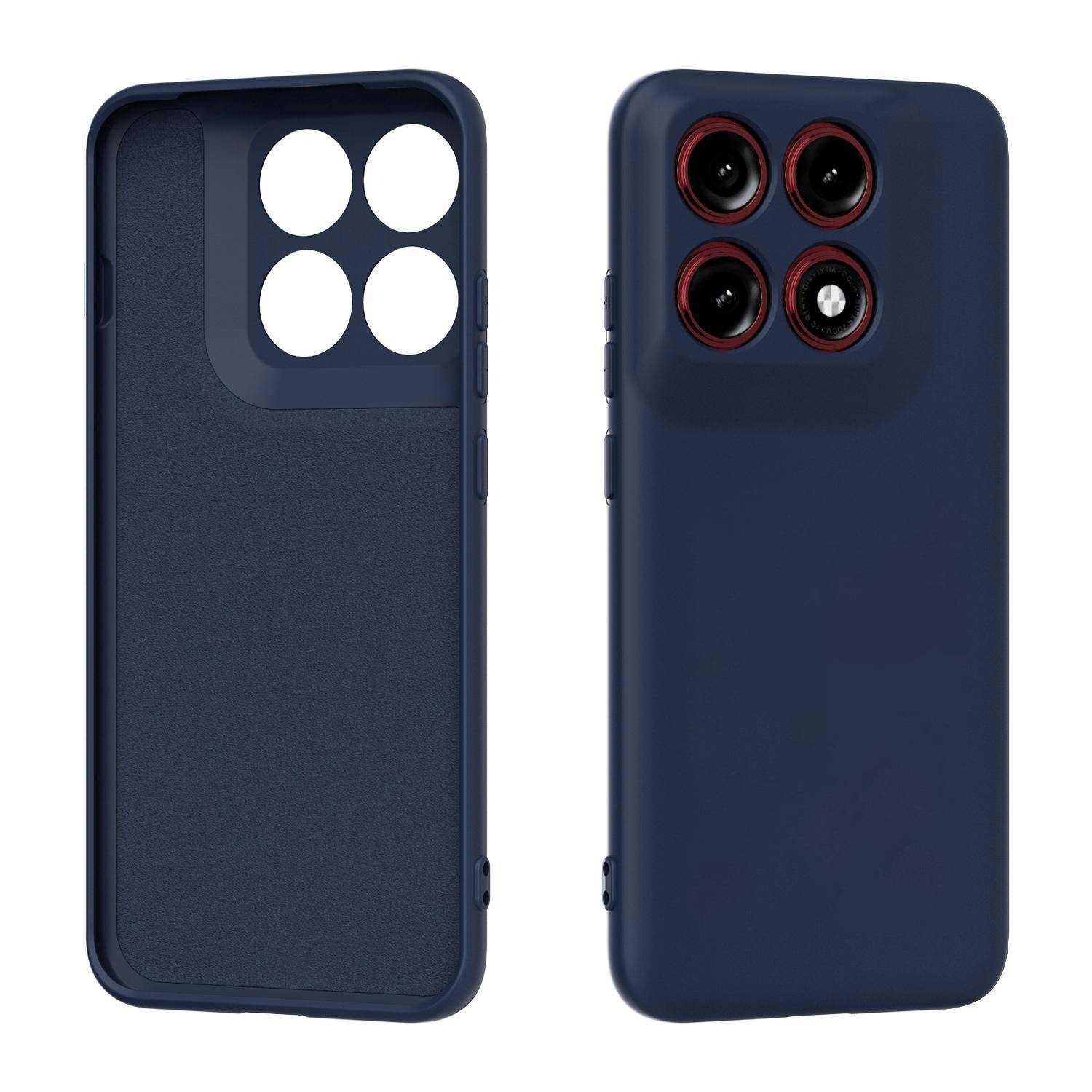 Husa pentru Motorola Edge 70 Pro Daden® Silicon SoftFlex, Ultra Slim, Protectie sporita, Interior de microfibra, Albastru inchis