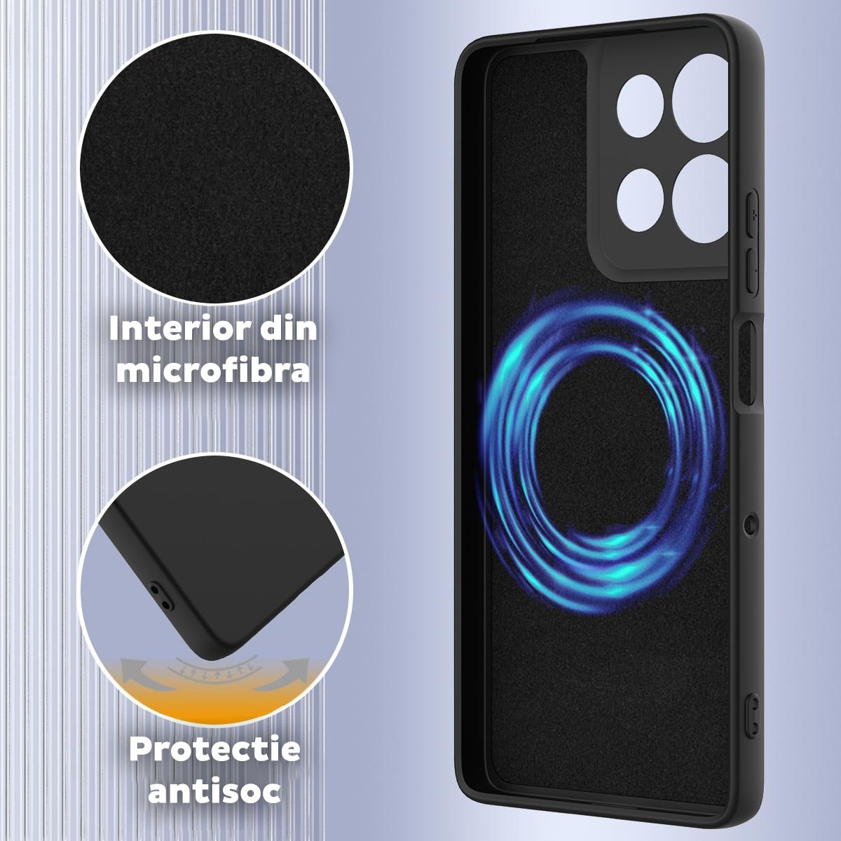 Husa pentru Motorola Edge 70 Pro Daden® Silicon SoftFlex, Ultra Slim, Protectie sporita, Interior de microfibra, Albastru inchis