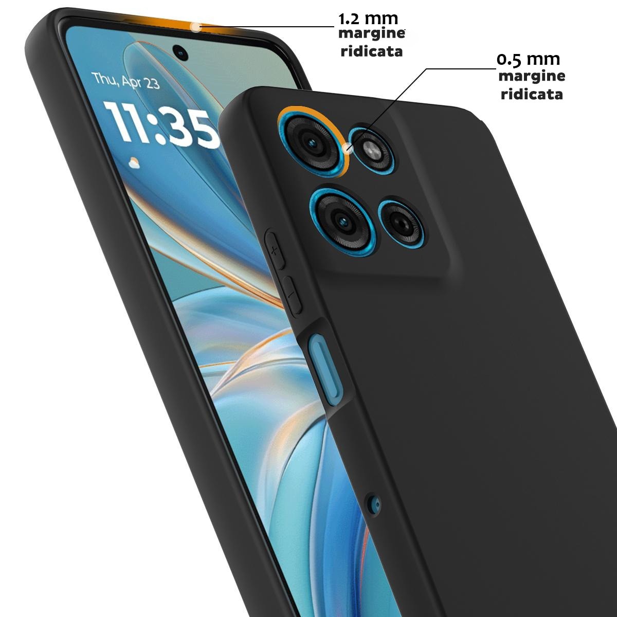 Husa pentru Motorola Edge 70 Pro Daden® Silicon SoftFlex, Ultra Slim, Protectie sporita, Interior de microfibra, Albastru inchis