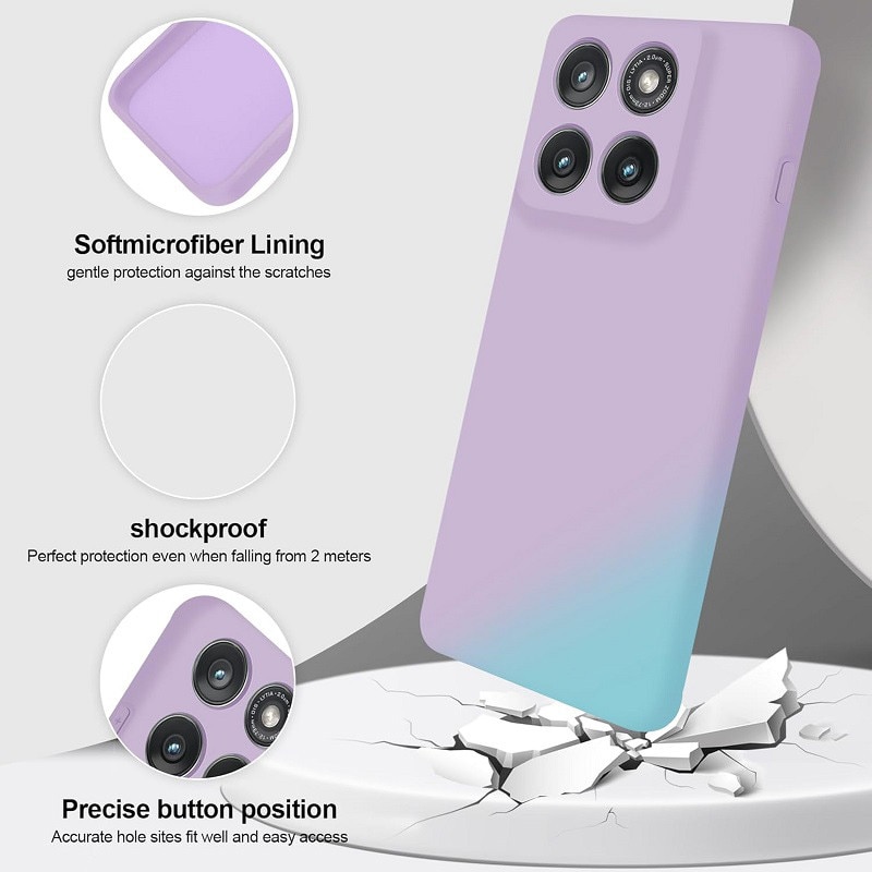 Carcasa compatibil cu Motorola Edge 60/Motorola Edge 60 Fusion, ultra subtire, rezistenta la socuri, Violet Deschis