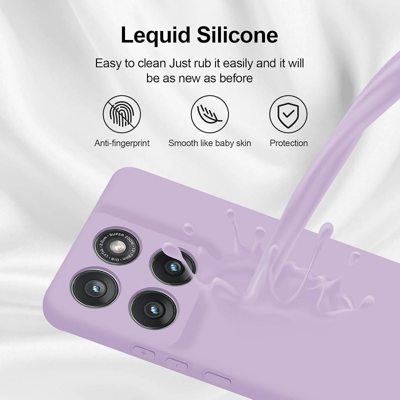 Carcasa compatibil cu Motorola Edge 60/Motorola Edge 60 Fusion, ultra subtire, rezistenta la socuri, Violet Deschis