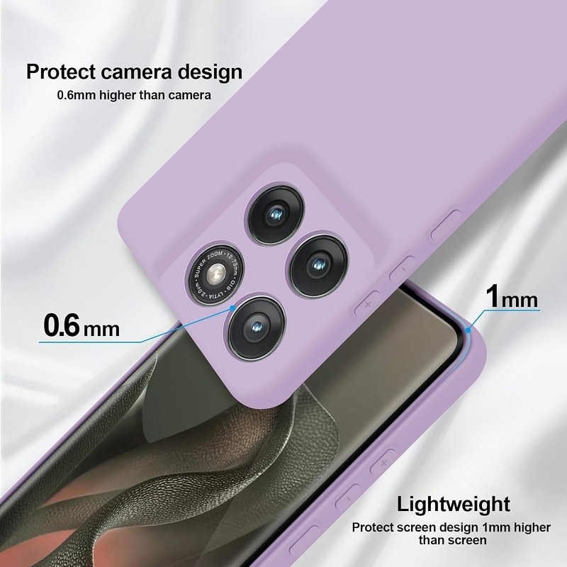 Carcasa compatibil cu Motorola Edge 60/Motorola Edge 60 Fusion, ultra subtire, rezistenta la socuri, Violet Deschis