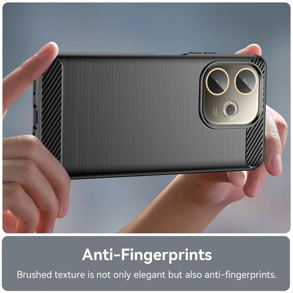 Husa pentru Oppo Reno14 - Techsuit Carbon Silicone - Black